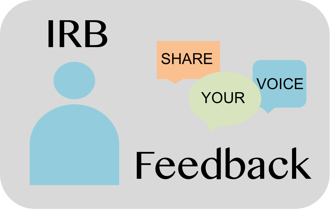 Click here to complete the IRB feedback survey at /irb/feedback